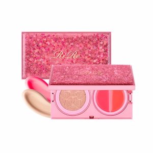 RIRE LUCENT STAR CUSHION SPF50+ PA+++ #21 LIGHT BEIGE 12g+3g*2, Кушон тональная основа + универсальный блеск #21