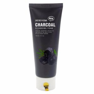 HEBEHEBA CHARCOAL CLEANSING FOAM (120ml), Пенка для умывания с древесным углём (120мл)