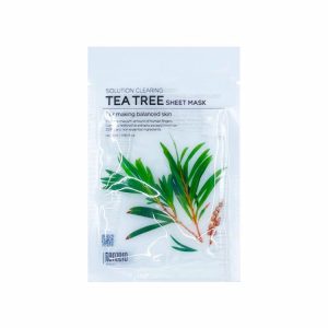 TENZERO SOLUTION SHEET MASK - # CLEARING TEA TREE (25ml X 10pcs), Тканевая маска с экстрактом чайного дерева (25мл X 10шт)
