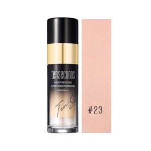 COREANA TENSECONDS HIGH PERFECTION SUPER COVER FOUNDATION SPF40/PA+++ #23 NATUAL BEIGE (40ml), Тональная основа для ухода за кожей #23 Натуральный бежевый (40мл)