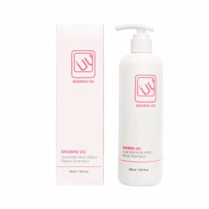SHUSHU UU GOAT MILK MULTI-EFFECT REPAIR SHAMPOO (WHITE) (500ml), Многоцелевой восстанавливающий шампунь с козьим молоком (Белый) (500мл)