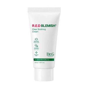 DR.G RED BLEMISH CLEAR SOOTHING CREAM (30ml), Восстанавливающий крем с 5 видами центеллы (30мл)