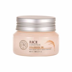 THE FACE SHOP RICE CERAMIDE MOISTURIZING CREAM (50ml), Увлажняющий рисовый крем для лица с керамидами (50мл)