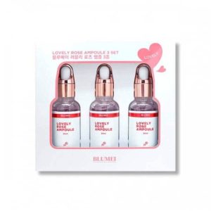 BLUMEI LOVELY ROSE AMPOULE 3SET (30ml+30ml+30ml), Набор омолаживающих ампул с экстрактом лепестков розы (30мл+30мл+30мл)