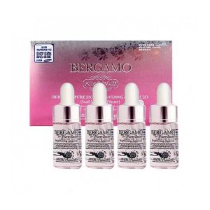 BERGAMO PURE SNAIL AMPOULE SETS (13ml*4ea), Набор антивозрастных ампульных сывороток с экстрактом улитки (13мл*4шт)