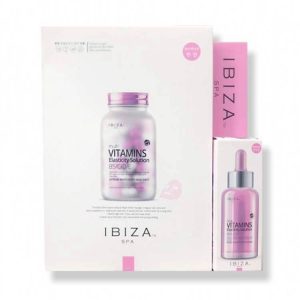 IBIZA SPA TRIPLE MULTI-VITAMINS ELASTICITY SOLUTION MASK SHEET (10pcs*30ml), Тканевая маска с тройным мультивитаминным средством для эластичности  (10шт*30мл)