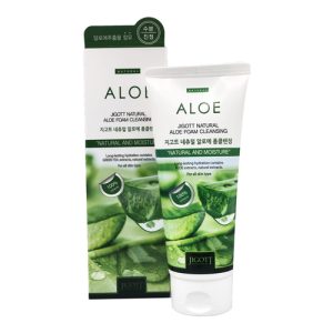 Jigott Пенка очищающая с алоэ - Natural aloe foam cleansing, 180мл