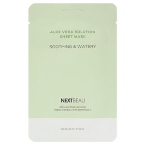 NEXTBEAU Маска тканевая с экстрактом алоэ успокаивающая - aloe vera solution soothing&watery, 22мл