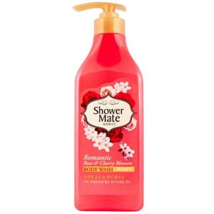 KeraSys Гель для душа «роза и вишневый цвет» - Shower mate romantic rose & cherry, 550мл