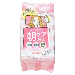 Sana Салфетки влажные для утреннего ухода за лицом - Zubolabo skin toning morning sheet, 35шт