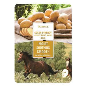 Deoproce Маска тканевая с конским жиром - Color synergy effect sheet mask beige, 20г