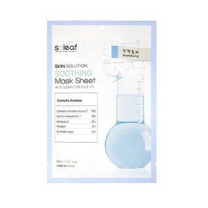 Soleaf Маска для лица успокаивающая с центеллой азиатской - Skin solution soothing mask sheet, 25мл