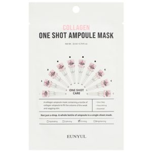 Eunyul Маска тканевая разглаживающая с морским коллагеном - collagen one shot ampoule mask, 22мл
