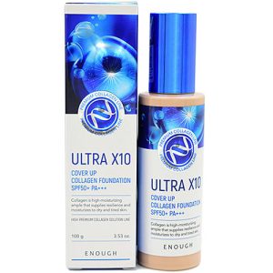 Enough Крем тональный с коллагеном ультра х10 - Ultra x10 cover up collagen foundation #21, 100мл