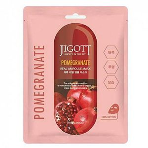 Jigott Маска ампульная с экстрактом граната - Pomegranate real ampoule mask, 27мл
