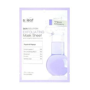 Soleaf Маска выравнивающая с папайей - Skin solution exfoliating mask sheet, 25мл