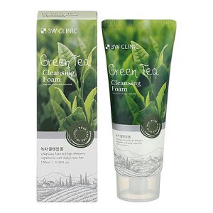 3W Clinic Пенка для умывания с экстрактом зелёного чая - Green tea cleansing foam, 100мл
