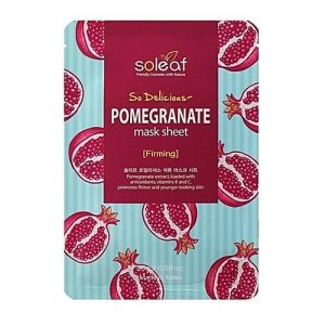 Soleaf Маска для лица с гранатом - So delicious pomegranate mask sheet, 25мл