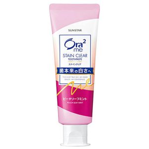 Sunstar Паста зубная для белизны зубов и удаления налета персик и мята - Ora2 stain clear, 130г