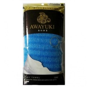 Ohe Мочалка для тела сверхжесткая, удлиненная, синяя, 28*100см – Awayuki, 1шт