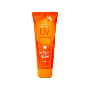 Deoproce Крем солнцезащитный для кожи лица и тела - UV sunblock cream SPF42+ PA++, 100г