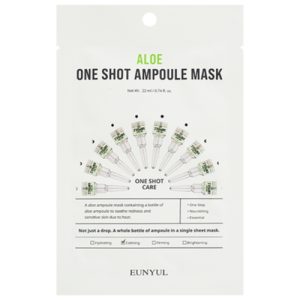 Eunyul Маска тканевая для лица успокаивающая с экстрактом алоэ - aloe one shot ampoule mask, 22мл