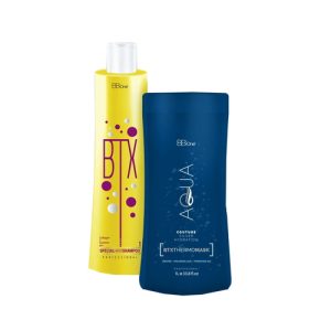 BB ONE, Набор ботокс для волос SILVER HYDRATION ВТХ с серым пигментом (шаг 1 BTX Special Hair Shampoo + шаг 2), 500 мл + 1000 мл