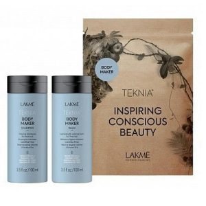 LAKME, Дорожный набор для придания объема волосам шампунь и бальзам Body Maker, 100 мл +100 мл