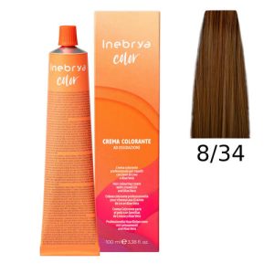 INEBRYA, Крем-краска для волос Color Professional 8/34, 100 мл