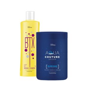 BB ONE, Набор холодный ботокс для волос SPIDER BLOND DEEP HYDRATION (шаг 1 BTX Special Hair Shampoo + шаг 2), 2x1000 мл