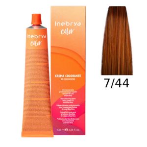 INEBRYA, Крем-краска для волос Color Professional 7/44, 100 мл