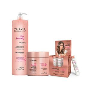 CADIVEU, Набор средств для проведения процедуры нано-реконструктор Hair Remedy, 980/500/6*15 мл
