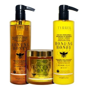TYRREL, Набор для коллагеновой реконструкции волос Honung Honey, 100/100/100 мл