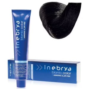 INEBRYA, Крем-краска для волос безаммиачная Bionic Color 1/0, 100 мл