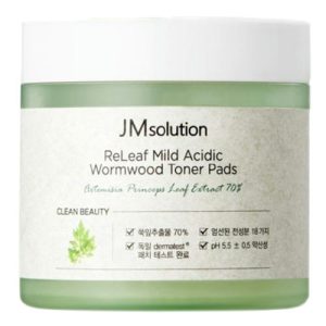 JM Solution Успокаивающие тонер- пэды Releaf mild acidic wormwood toner pads 140мл х 70шт