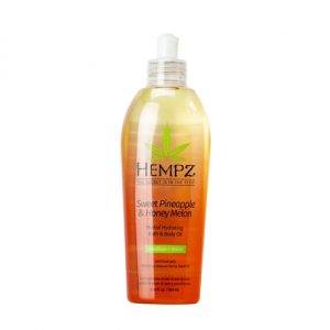 HEMPZ, Масло увлажняющее для ванны и тела ананас и медовая дыня Hydrating Bath & Body Oil Sweet Pineapple & Honey Melon, 200 мл