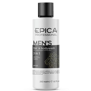 EPICA, Универсальный мужской шампунь для волос и тела 3 in 1 Men's, 250 мл