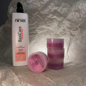 NIRVEL, Набор Nirvel Professional COLORED HAIR SHAMPOO - Шампунь для окрашенных волос, 1000 мл + OSMO Маска для восстановления окрашенных и повреждённых волос «Сохранение цвета», 100 мл (4 шт)
