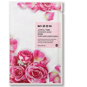 MIZON, Тканевая маска для лица с экстрактом лепестков розы Joyful Time Essence Mask Rose, 1 шт