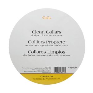 GIGI, Бумажные воротнички на аппараты для разогрева воска в банках Clean Collars, 20 шт