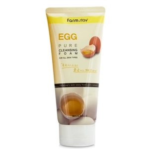 FARMSTAY, Очищающая пенка для сужения пор с яичным экстрактом Egg Pure Cleansing Foam, 180 мл