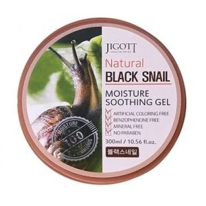 JIGOTT, Увлажняющий успокаивающий гель с муцином черной улитки Natural Black Snail Moisture Soothing Gel, 300 мл
