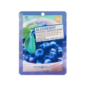 FOODAHOLIC, 3D маска для лица с экстрактом черники Natural Essence Mask #Blueberry, 23 гр