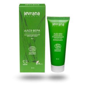 LEVRANA, Крем для лица "Алоэ вера" витаминизирующий, ECOCERT, 50 мл