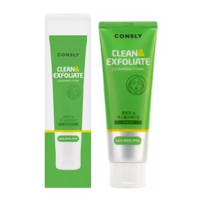 CONSLY, Пенка для умывания отшелушивающая с AHA, BHA, PHA кислотами AHA, BHA, PHA Cleansing Foam Clean & Exfoliate, 120 мл
