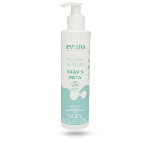 LEVRANA, Молочко для тела Лайм и мята ECOCERT COSMOS NATURAL , 200мл