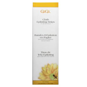 GIGI, Безволоконные полоски для эпиляции (большие) Cloth Epilating Strips Large, 100 шт