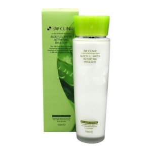 3W CLINIC, Увлажняющая эмульсия с экстрактом алоэ Aloe Full Water Activating Emulsion, 150 мл