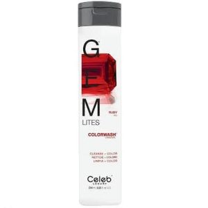 CELEB LUXURY, Шампунь для яркости цвета Gem Lites Colorwash рубин, 244 мл