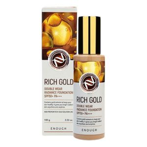ENOUGH, Тональный крем с частичками золота Rich Gold Double Wear Radiance Foundation SPF 50 №23, 100 мл